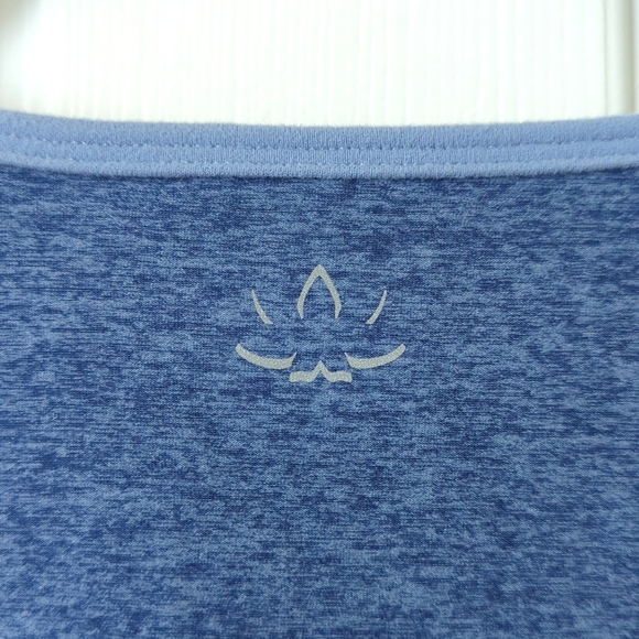 Beyond Yoga Spacedye In The Mix Slim Fit Cropped Long Sleeve Athletic Top Blue M - Picture 11 of 12